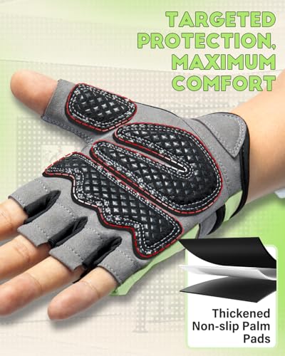 Image of VINSGUIR Workout Gloves for Men and Women, Weight Lifting Gloves with Excellent Grip, Lightweight for Gym Exercise, Cycling, Cross Training, Pull ups, Fitness, Climbing and Rowing