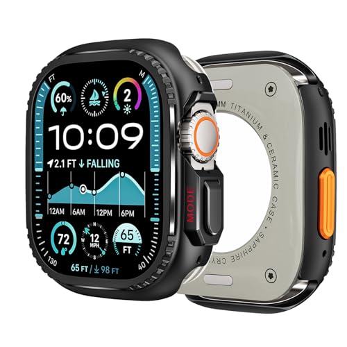 TALENANA for Apple Watch Ultra 2/Ultra�P�[�X 49mm ���������f�� �A�b�v���E�H�b�`�E���g���o���p�[ �A�b�v���E�H�b�`�E���g���J�o�[+�w�ʃP�[�X��2 in 1�f�U�C�� �h�� �ϏՌ� Apple Watch�A�N�Z�T���[