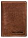 Produktbild Hill Burry Geldbörse Herren Leder RFID | Echt-Leder Portemonnaie - aus weichem hochwertigem Voll-Leder | Große Brieftasche - Vintage Portmonee Geldbeutel | Kredit-Kartenetui | Hochformat (Braun)