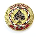 AXLorange Pokerguard „Pokerstragety“ – Poker Card Guard aus Metall – Schutz für Spielkarten beim Poker – Poker Zubehör für Texas Hold’em & Kartenspiele