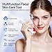 7-in-1 Glow Device Skin Care Tool, Multifunctional Facial Massager, at Home Face Sculpting Tool and Neck Massager, Boosting Skin Care Absorption, White