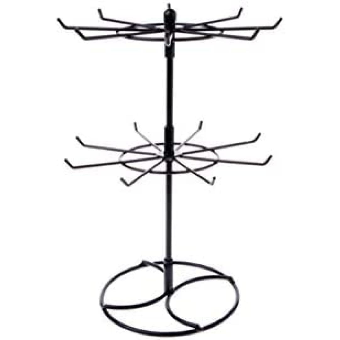 ZHOUBINGBING Storage Rack 2 Tier Rotating Necklace Bracelet Tree Bracelet Display Stand, Metal Display Holder For Malls, Dressing Table