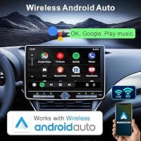 Android Autoradio mit Navi DAB+ 10.1 Zoll Bildschirm Wireless Carplay & Wireless Android Auto 1 Din Auto Radio Touch Display mit Bluetooth 4 Core 4G+64G WiFi GPS AM/FM RDS – Ansicht 2