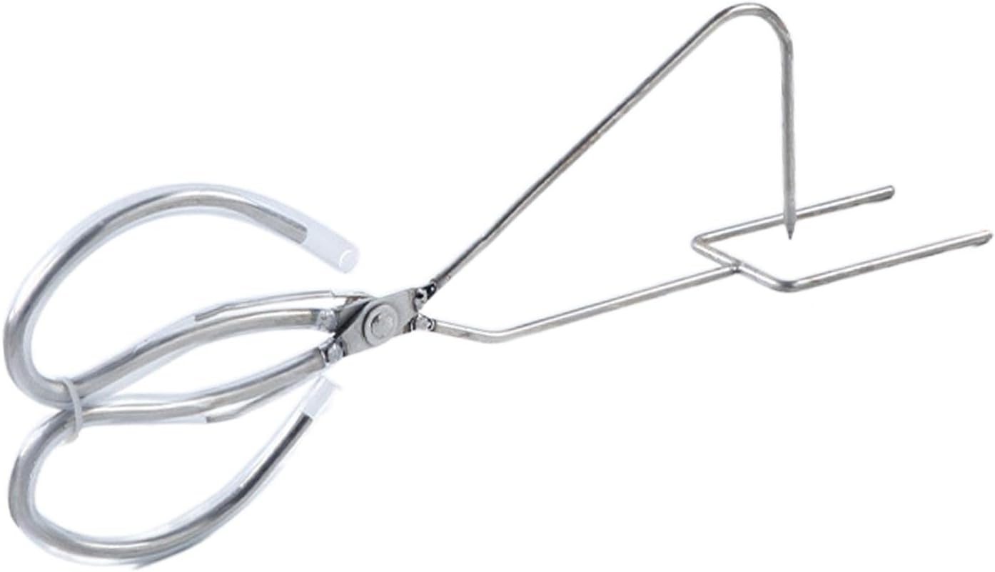 Clay Sculpture Tongs Stainless Steel Dipping Tongs Glaze Clamp Pottery Pliers with Strong Grip Portable Lightweight Structure Suitable for Ceramics, Style A