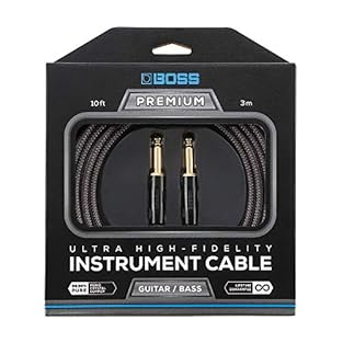 Ultra High-Fidelity 10ft/3m Instrument cable with straight to straight 1/4" connectors. Crafted with the finest materials and carefully engineered for superior tone, BOSS premium instrument cables deliver the ultimate in sound reproduction for guitar...
