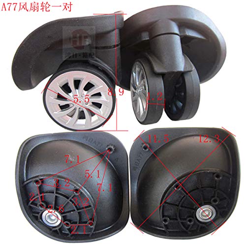 Luggage Wheel,Luggage Suitcase Wheels, 360 Degree Swivel Luggage Mute Wheel Suitcase Replacement Repair Wheels Parts Spinner (A77#)2