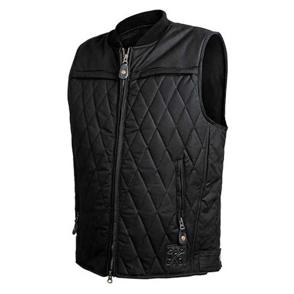 John Doe Unisex Lowrider Wax Vest Lederweste (1er Pack) | Wetterfester Fahrkomfort