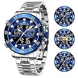 ⌚【Perfektes Geschenk Uhren für Herren】Die Herrenuhren sind perfekte Geschenke für Feiertage, Familien und Einzelpersonen für Schulabschlüsse, Geburtstage, Hochzeiten und Valentinstag.Die Marke Megalith wurde für Herren entwickelt und ist führend im Trend der analogen Digital armbanduhr herren.45 mm rosegold großes Gesicht mit analoger und digitaler Anzeige.Egal,ob Sie bei der Arbeit, in der Freizeit oder bei einem Bankett sind,Sie können diese herren uhr tragen,die Ihre beste geschenk wahl ist.