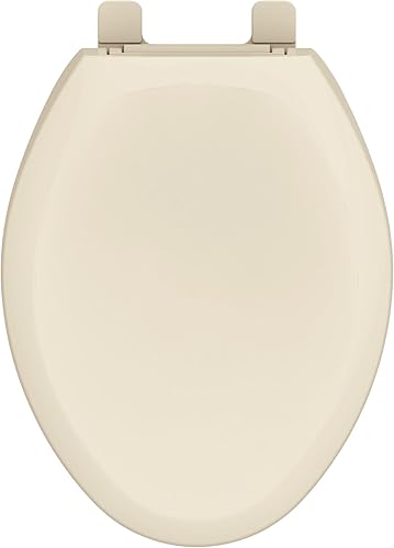 Gerber Asiento de inodoro Cierre lento, asiento de inodoro alargado con cubierta G009921325, hueso