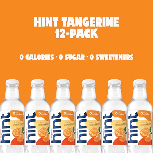 Image of Hint Fruit-Infused Bottled Water, Tangerine - Sugar Free Flavored Water with Zero Calories, Naturally Flavored, and No Artificial Sweeteners - 16 Fl Oz (Pack of 12)