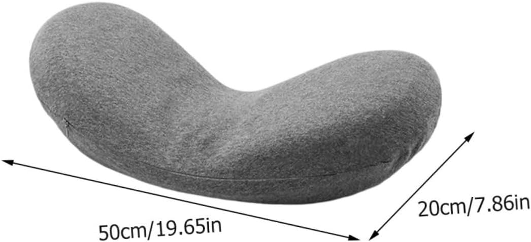 1pc Memory Lumbar Cushion for Comfortable Support Dark Grey Waist Pillow for Car Travel Office Home Use Back Support for Sleeping Relaxation