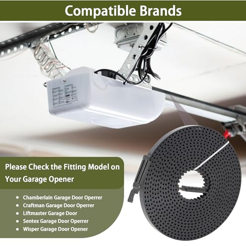 41A5250 Drive Belt 237\'\' for 7FT Garage Door, 41A5250 Garage Door Openers Belt,41AB050-2 Belt, Compatible with Chamberlain/Craftsman/Liftmaster/Sentex Belt Drive Garage Door Opener - Thumbnail 5