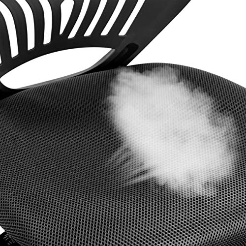 Topeakmart Armless Office Chair Mesh Ergonomic Small Desk Chair Adjustable Swivel Black Computer Task Chair No Armrest Mid Back Home Office Chair For Small Spaces, Black #TOP4