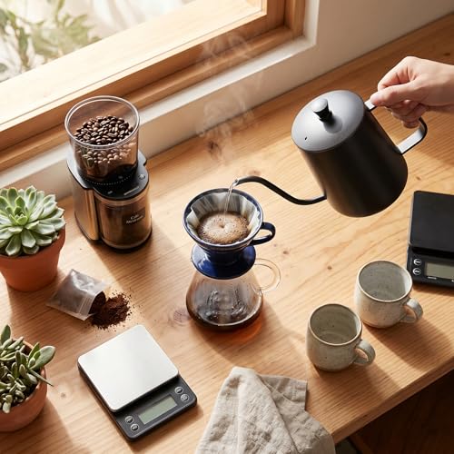 POCREATION Gooseneck Kettle 350ml Stainless Steel Pour Over Coffee Tea Drip Pot Black by POCREATION - Used condition - Image 2