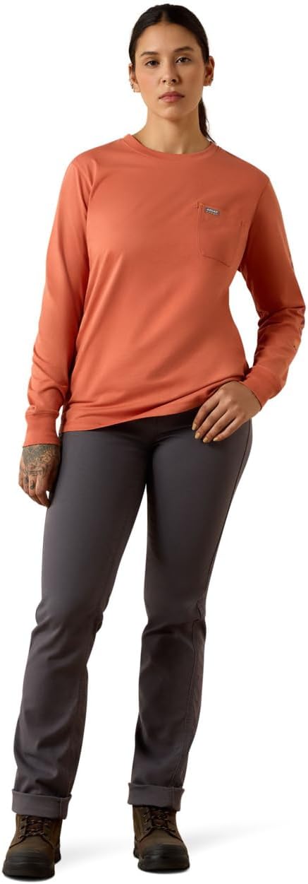 Ariat Womens Rebar Workman Logo T-Shirt - Image 3