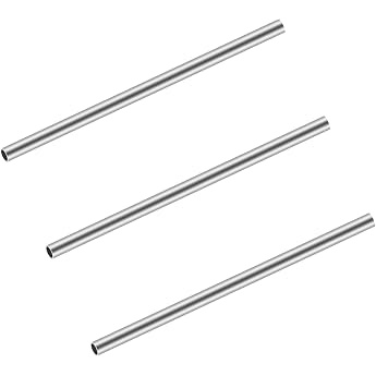 304 Stainless Steel Pipes 11mm OD x 1mm Wall Thickness 250mm Length Seamless Stainless Steel Industrial Straight Round Tube Pack of 3