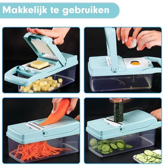 Coupe-légumes multifonction mandoline 15 pièces pour des découpes rapides sans effort - 4