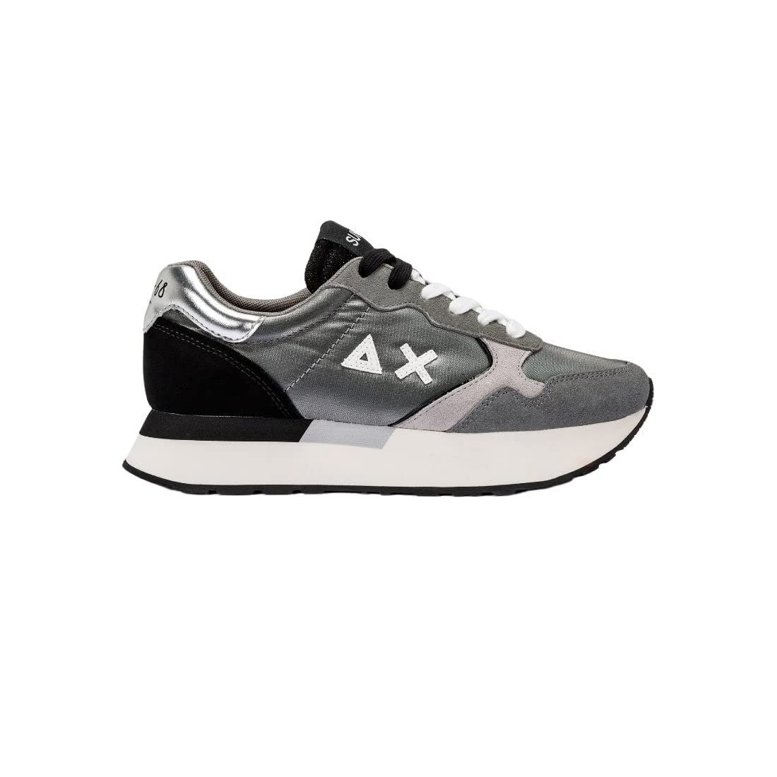 SUN68: Sneakers Big Stargirl in pelle e nylon - Bianco Sneakers SUN68 BZ35215 on