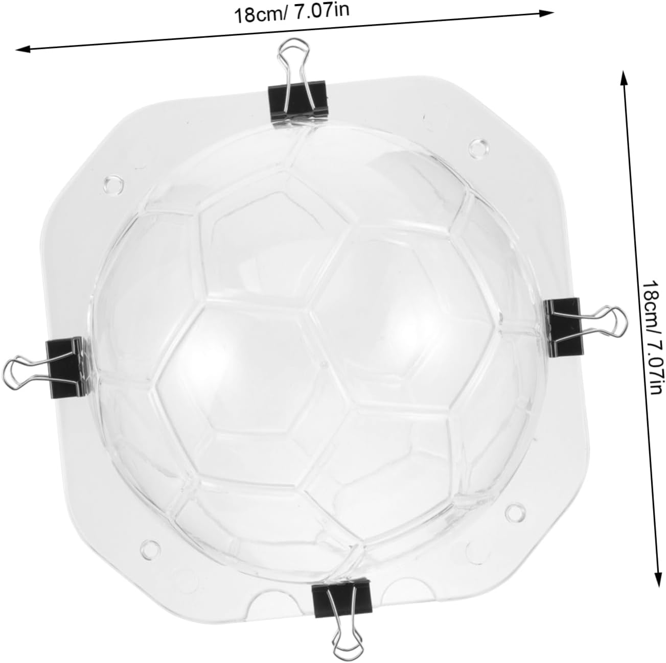 Cabilock 2pcs Soccer Chocolate Mold Plastic Baking Mold for Desserts Cookies and Candies for Graduation and Party Celebrations