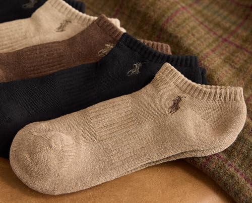 POLO RALPH LAUREN mens Athletic Performance Cotton Low Cut Socks - 6 Pair Pack - Moisture Wicking Mesh4