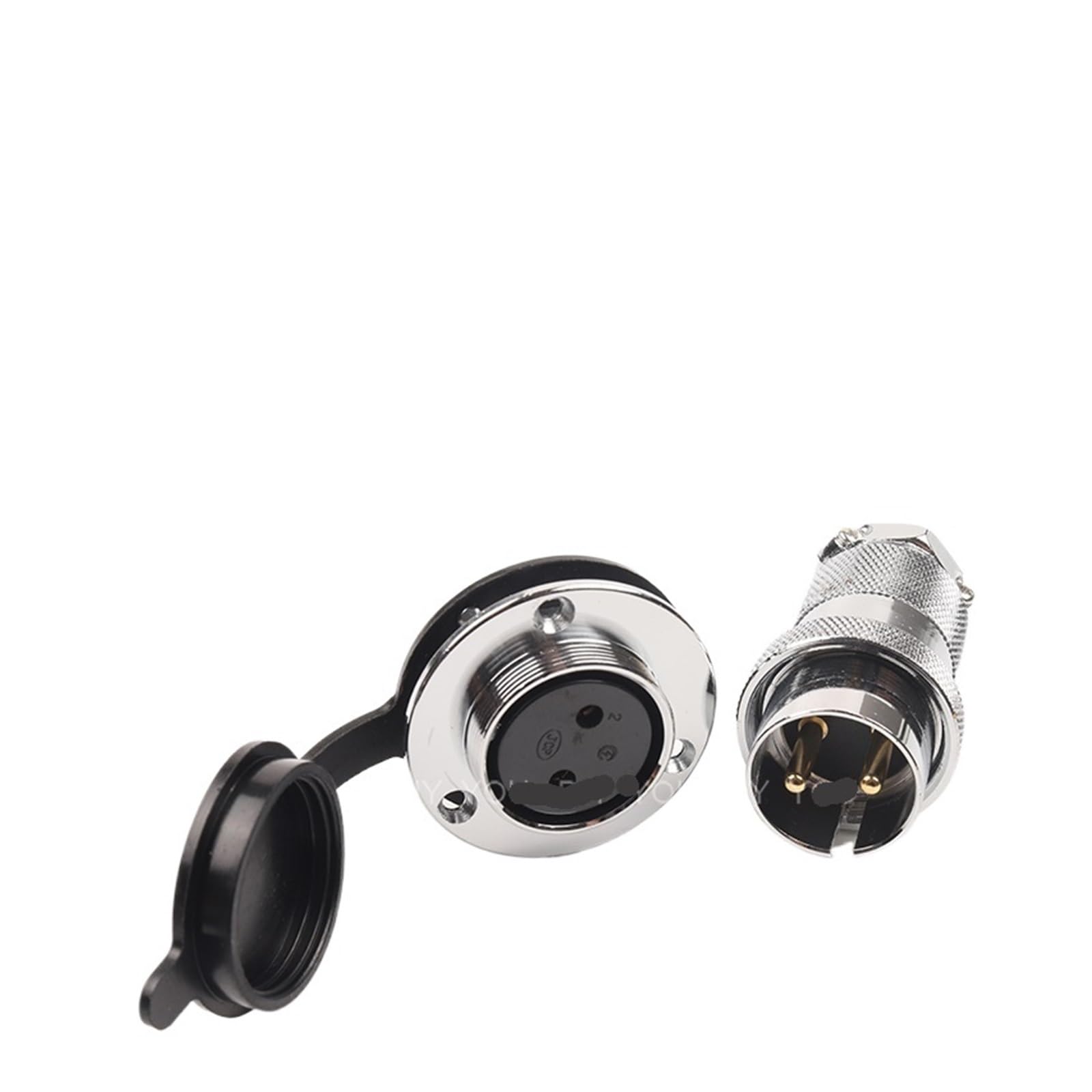 Conector GX30 DF30 con brida redonda que evita cortes de corriente eléctrica