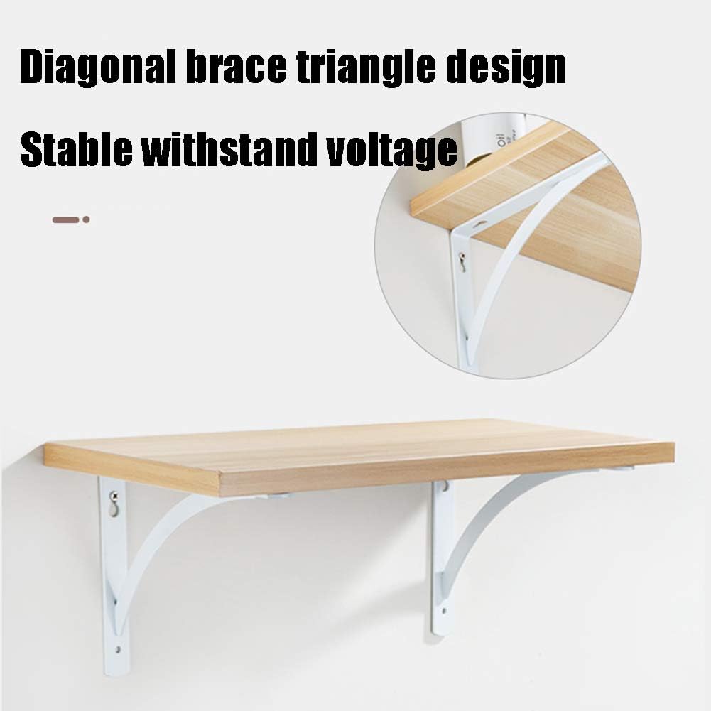 Shelf Brackets, Heavy Duty Black Floating Shelve Triangle Shelf Brackets 90 DegreeShelfSupporterRightAngleWallMountBracket，Metal L Bracket Angle Wall Brackets