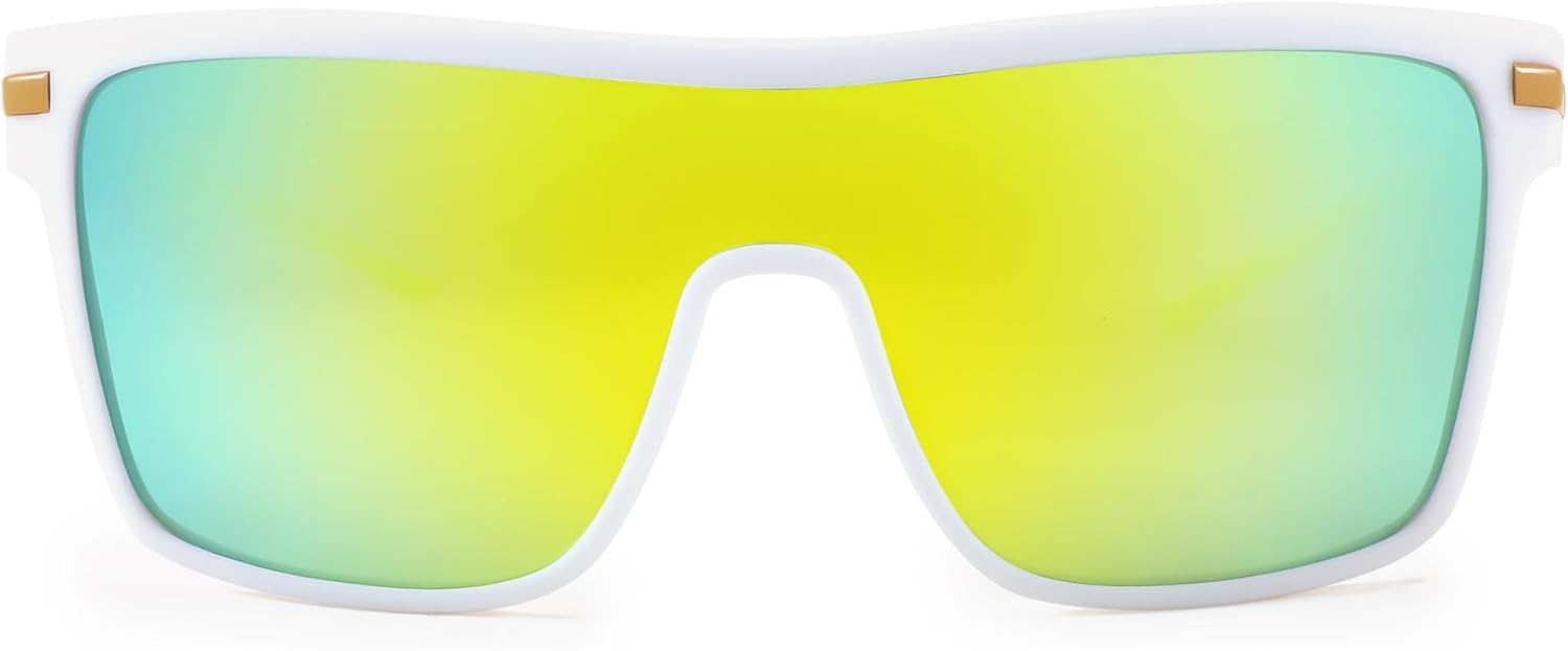 FEISEDY Flat Top TR90 Polarized Sports Sunglasses Trendy Oversized Square Shades Women Men UV400 B0104 - Image 3