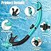 Snorkeling Gear for Adults, Dry-Top Snorkel Set Scuba Diving mask, Snorkel Mask, Panoramic Anti-Leak Anti-Fog Tempered Glass Lens, Swimming Training Snorkeling Packages
