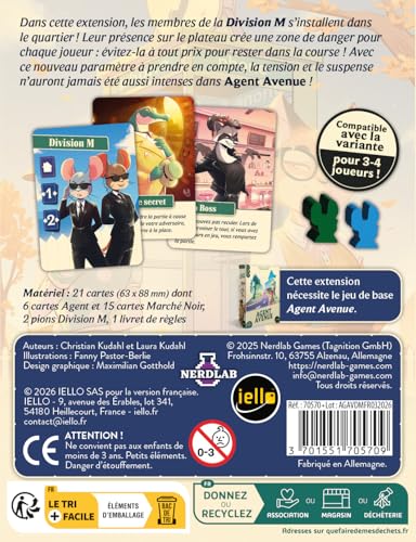Jeu de Stratégie Iello 70570 – Agent Avenue Division M Extension avec Pions - vue 5
