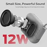 Monster Cube 1 Portable Bluetooth Speaker, IPX7 Waterproof, Bluetooth 6.0, 20H Playtime, Powerful Stereo Sound, Speaker for Home, Outdoors and Travel, Grey