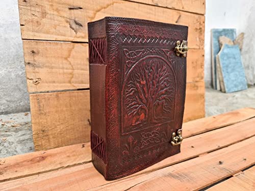 Urban leather book - small tree of life journal - cuaderno de