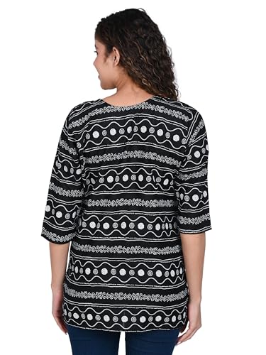 Image of OFEEFAN Women's Rayon Printed Short Kurtis - Pack of 2 | Ethnic Wear for Women | Regular Fit Comfortable Kurtas for Casual