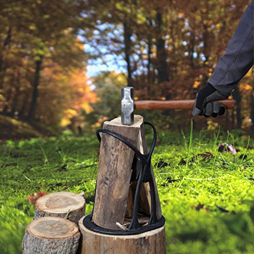 SPEED FORCE Firewood Splitter-Kindling Splitter-Log Splitter-Wood Splitter-Kindling Cracker – No Axe！Manual Log Splitter Wedge Made from CAST Steel - Thumbnail 4
