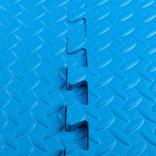 9HORN Exercise Mat/Protective Flooring Mats with EVA Foam Interlocking Tiles and Edge Pieces Suitable for Gym Equipment, Yoga, Surface Protection (Orange, 12 Tiles (~12sqf)) - Thumbnail 3