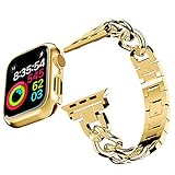 Elegantes Edelstahl Armband Kompatibel mit Apple Watch 38mm 40mm 41mm für Damen, Edelstahl Uhrenarmband für Apple Watch SE/ iWatch Series 7 6 5 4 3 2 1