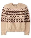 The Children's Place,Boys,Long Sleeve Crew Neck Pullover Sweater,Terra Fairisle,Medium