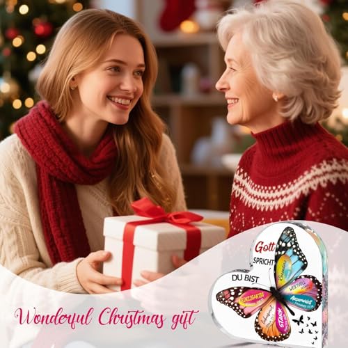 Christliche Geschenke für Frauen, Acryl Schmetterling Plakette -Geschenke für Frauen Schwester Beste Freundin Mädchen Kollegin zum Weihnachten Geburtstag Ostern, Taufgeschenke für Mädchen