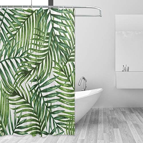 ALAZA Shower Curtain, Turquoise Blue Plaid Bathroom Waterproof Polyester Curtains Accessories With Hooks For Home Decorative (153cm x 183cm)
