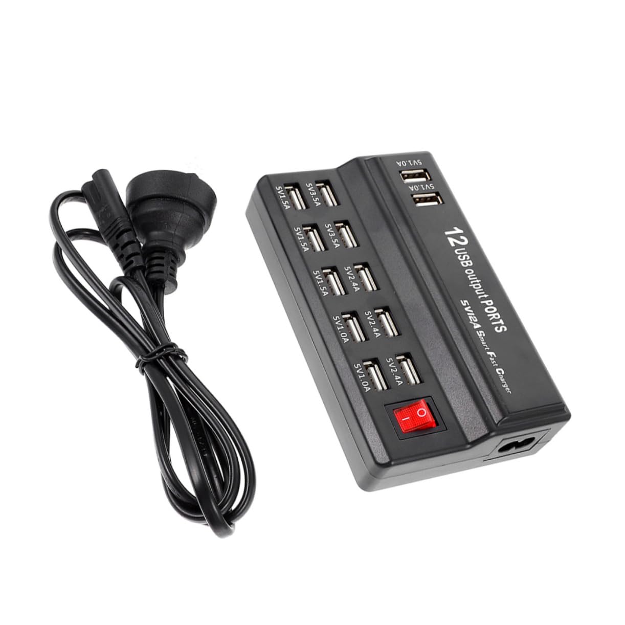Estación de carga inteligente USB Lurrose con múltiples puertos para smartphone y tableta 8