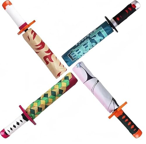 ZNLVZSH Dämon Slayer Regenschirm, Anime Katana Sonnenschirm, 8 Knochen Falten Winddicht Faltbar Anti-uv Multifunktionale Regenausrüstung,3d Muster Für Weihnachten Geburtstagsgeschenk, Kochou Shinobu