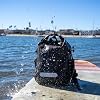 Ho Stevie! Waterproof Surf Backpack - Heavy Duty with Laptop Sleeve - Roll Top Closure Keeps Your Gear Dry In Bag - 25L