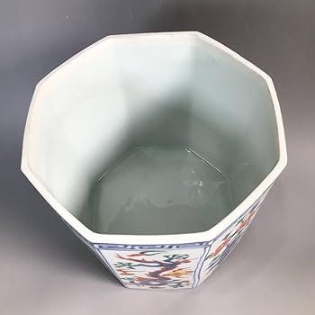 茶道具 水指 乾山写竹文 平安桐凰 NO295 Amazon.co.jp: N906 水指 『平安 西村徳泉造』『万暦龍文