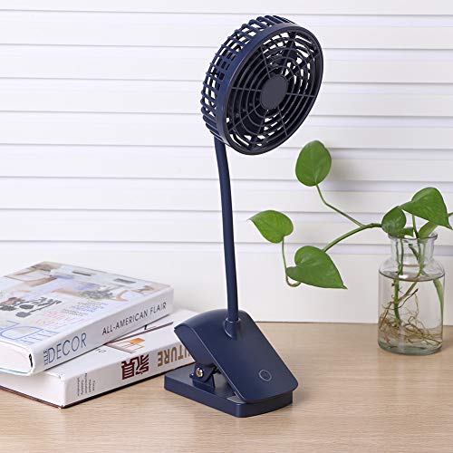 Ventilador de escritorio duradero en material ABS con diseño compacto azul 6