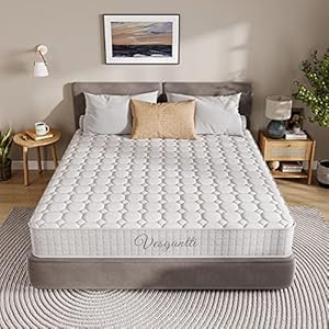 Vesgantti Tight Top Matelas 140x190cm,Épaisseur 24cm,Original Matelas,Technologie Hybrid,Ressorts Ensachés Indépendant en Mousse à Mémoire de Forme,Multicouches Extra Confort 7 Zones,Oeko-tex