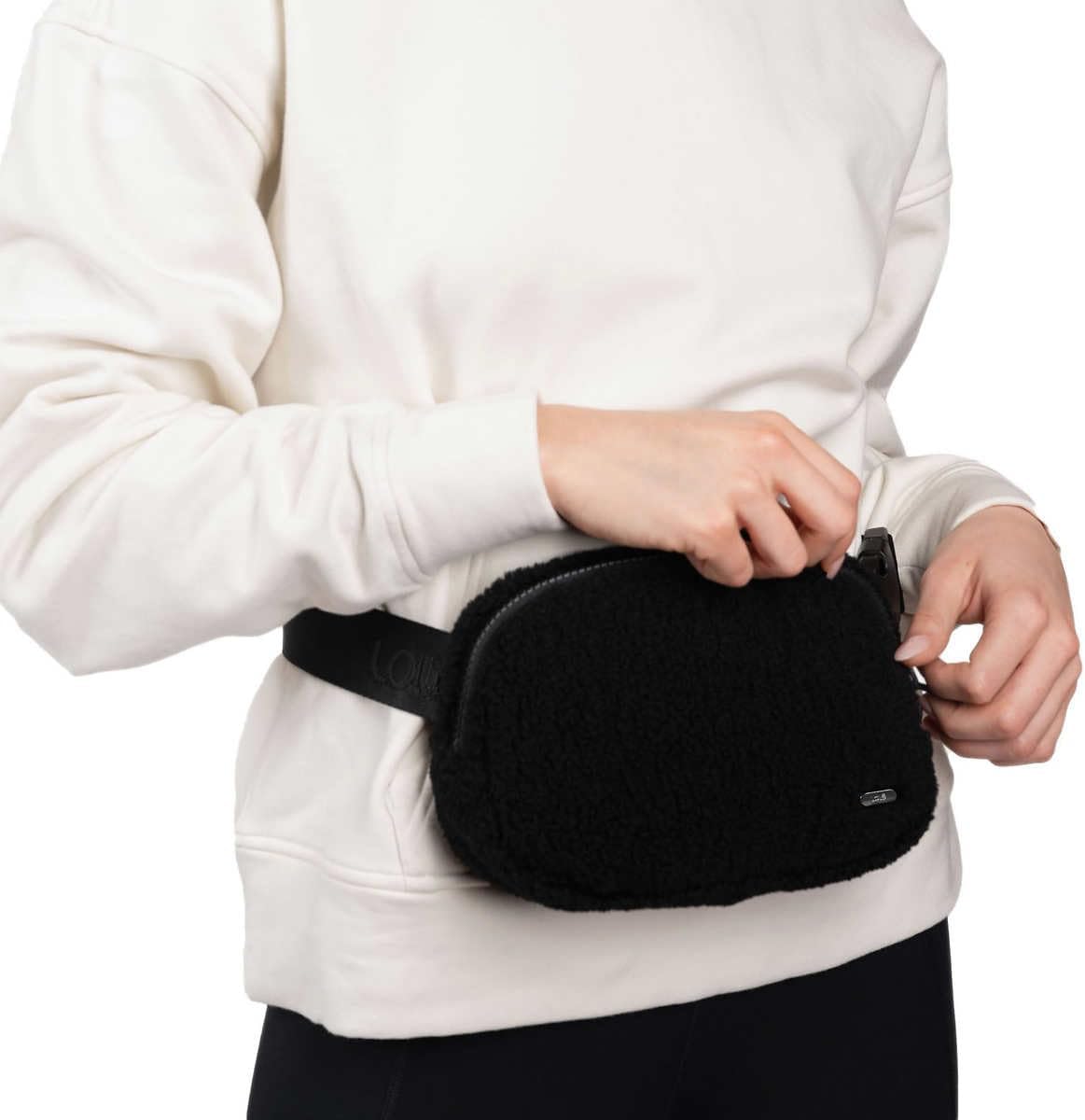 LOLË Lole - Sherpa Belt Bag, Unisex, Black, Black, Adjustable,Multipurpose - Image 4