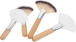 VALICLUD 4 brochas de maquillaje con cerdas s...