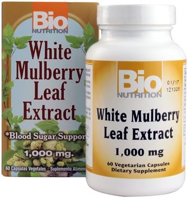Bio Nutrition White Mulberry Leaf Extract, 1000 Mg, 60 Count