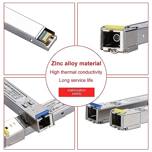 Módulo transceptor SFP de fibra monomodo 1000BASE con conector SC Simplex BiDi de 3km 4