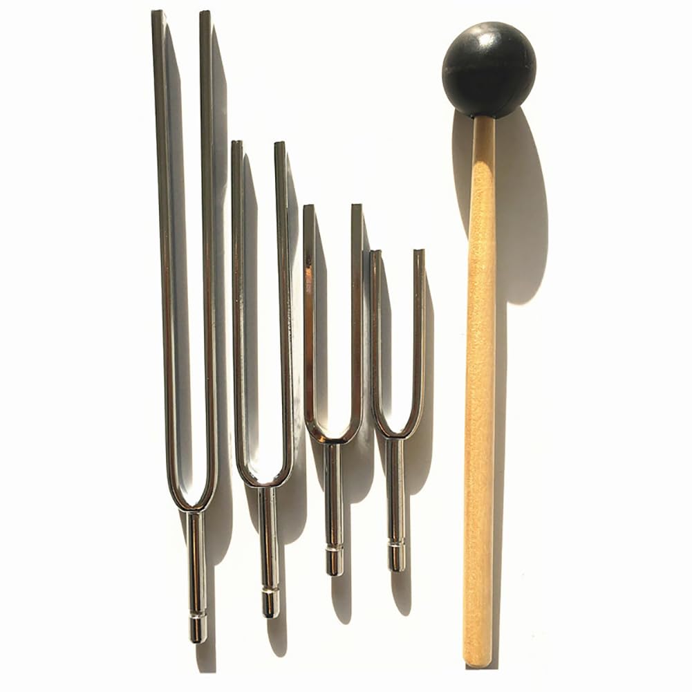 Diapasón De 528 Hz Con Martillo De Silicona Y Paño De Limpieza Para Instrumento
