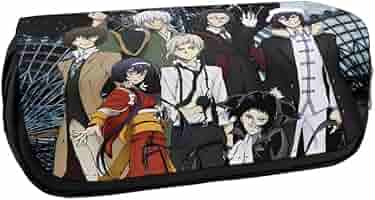 Astuccio Portapenne Anime Bungo Stray Dogs - Zhongkaihua - Con Personaggi (Dazai, Ranpo) - Tipo 5, Tela, 20x9x6,5 Cm